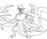 Coloriage Yveltal, Pok&eacute;mon l&eacute;gendaire et rare