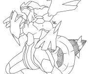 Coloriage Zekrom Pok&eacute;mon l&eacute;gendaire