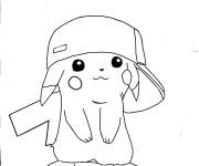 Coloriage Dr&ocirc;le de Pikachu Pok&eacute;mon