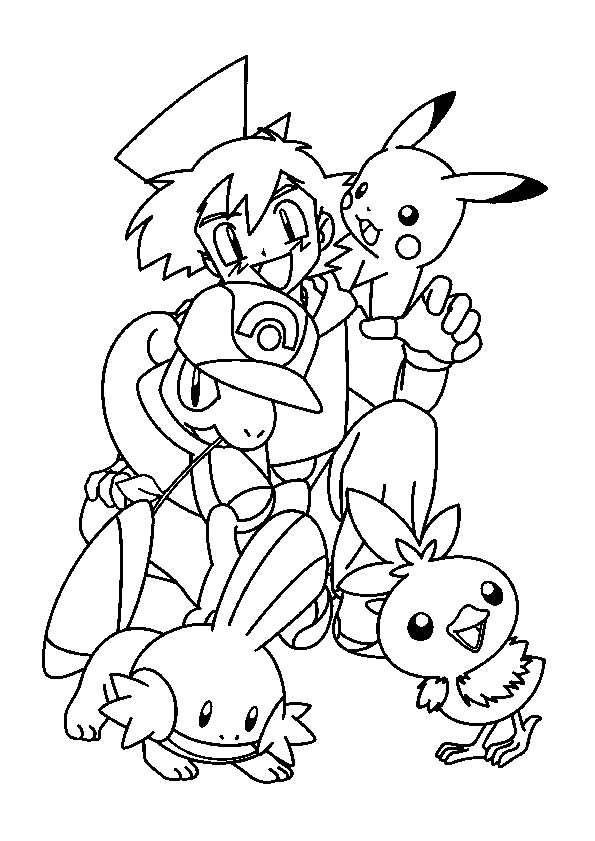 Coloriage Les Pokémons De Sacha Dessin Gratuit à Imprimer