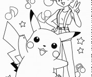 Coloriage Ondine Pikachu et La Musique