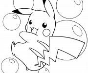 Coloriage Pikachu adorable