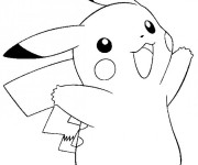 Coloriage Pikachu en couleur