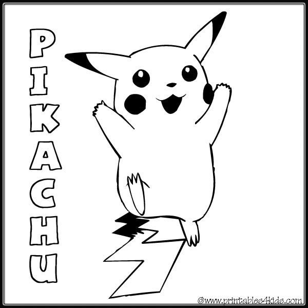 Coloriage Pikachu Pixel Dessin Gratuit à Imprimer