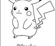 Coloriage Pikachu sur ordinateur