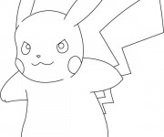 Coloriage Pok&eacute;mon Pikachu en col&egrave;re
