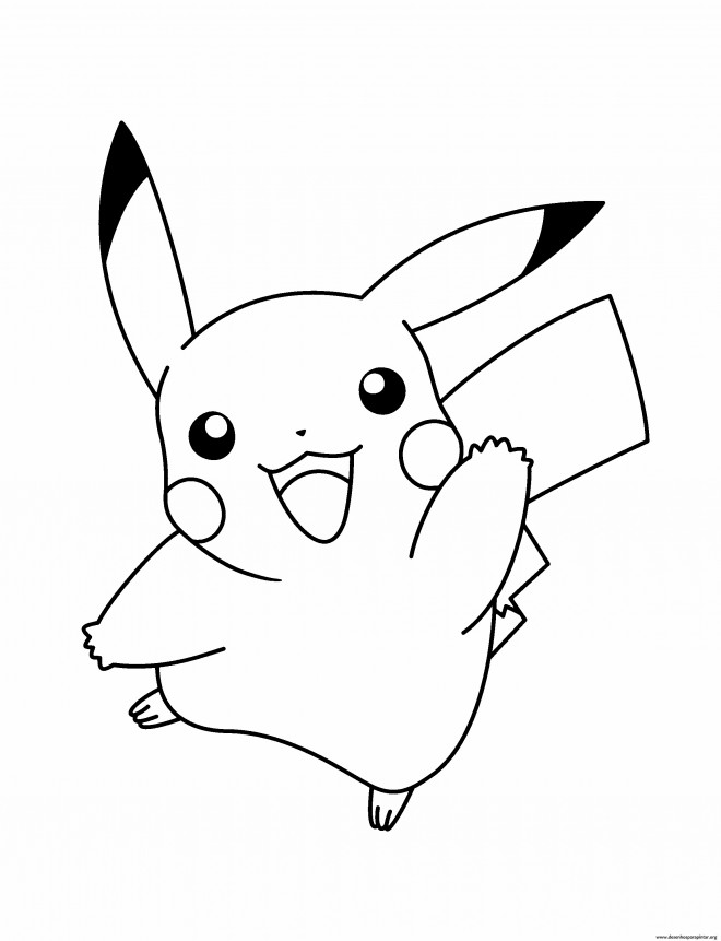 Coloriage Pokemon Pikachu En Noir Dessin Gratuit A Imprimer