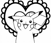 Coloriage Pok&eacute;mon Pikachu silhouette