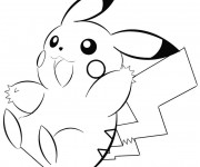 Coloriage Pokémon Pikachu vif