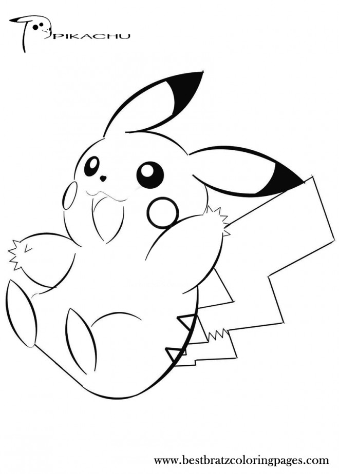 Coloriage et dessins gratuits Pokémon Pikachu vif à imprimer