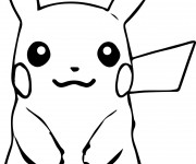 Coloriage Portrait de Pikachu