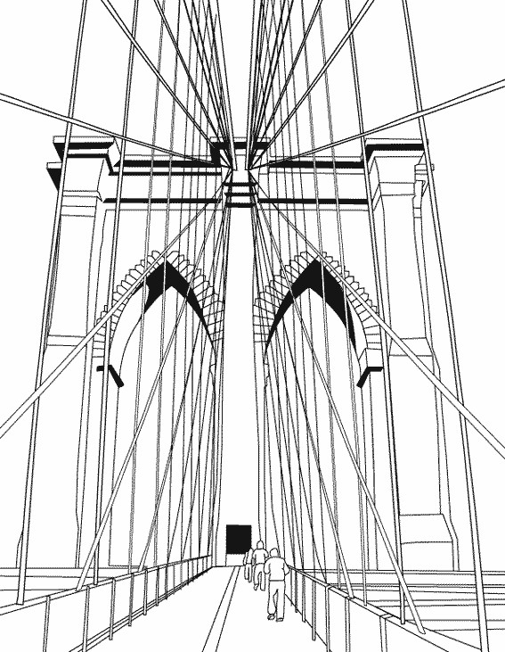 Coloriage Pont de New York dessin gratuit à imprimer Coloriage Pont de New York dessin gratuit à imprimer