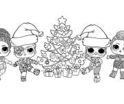 Coloriage Poupée LOL Noel