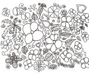 Coloriage Adulte Paysage Potager