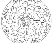 Coloriage et dessins gratuit Coeurs et Fleurs pour Adulte à imprimer