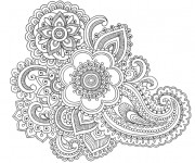 Coloriage et dessins gratuit Mandala Fleurs adulte à imprimer