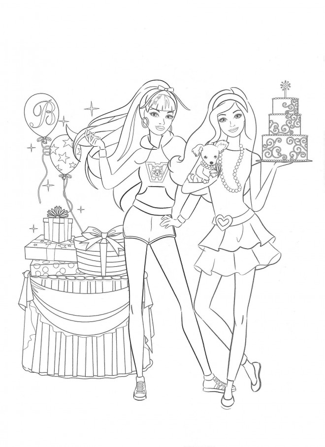 Coloriage Princesse Barbie gratuit à imprimer