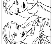 Coloriage Barbie beaux jouets