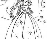 Coloriage Barbie dessin anim&eacute;