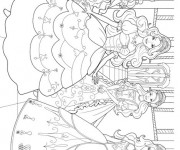 Coloriage Barbie et Les Princesses
