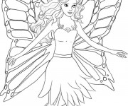 Coloriage Barbie Papillon