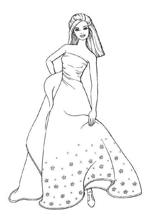 Coloriage Barbie Princesse pour enfant dessin gratuit Coloriage Barbie Princesse pour enfant dessin gratuit