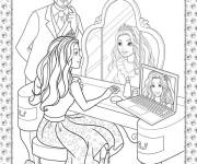Coloriage La beaut&eacute; de princesse Barbie