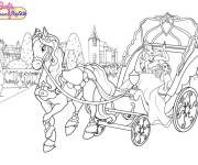 Coloriage La carosse de princesse Barbie