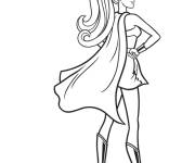 Coloriage La super princesse Barbie h&eacute;ro&iuml;ne