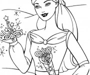 Coloriage Princesse Barbie ange