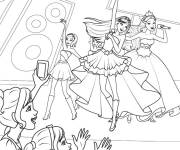 Coloriage Princesse Barbie chante