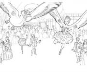 Coloriage Princesse Barbie danseuse ballerine