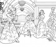 Coloriage Princesse Barbie Disney