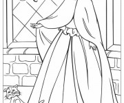 Coloriage Princesse Barbie en chantant
