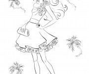 Coloriage Princesse Barbie et La Mode