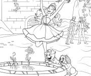 Coloriage Princesse Barbie heureuse