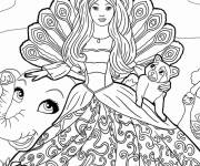 Coloriage Princesse Barbie Island