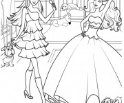 Coloriage Princesse Barbie magique