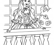 Coloriage Princesse Barbie mignonne