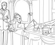Coloriage Princesse Barbie rigolette