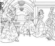 Coloriage Princesse Barbie se maquille