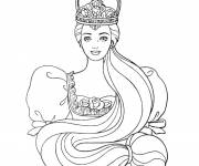 Coloriage reine Barbie