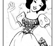 Coloriage Blanche Neige dessin animé