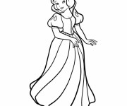 Coloriage Blanche Neige mignonne