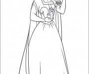 Coloriage L'ecureuil et blanche neige