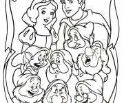 Coloriage La famille de blanche