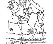 Coloriage Les deux amoureux sur le cheval