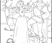 Coloriage Paysage de  Blanche Neige