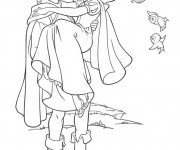 Coloriage Princesse Blanche Neige amoureuse