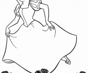 Coloriage Princesse Blanche Neige dans la For&ecirc;t
